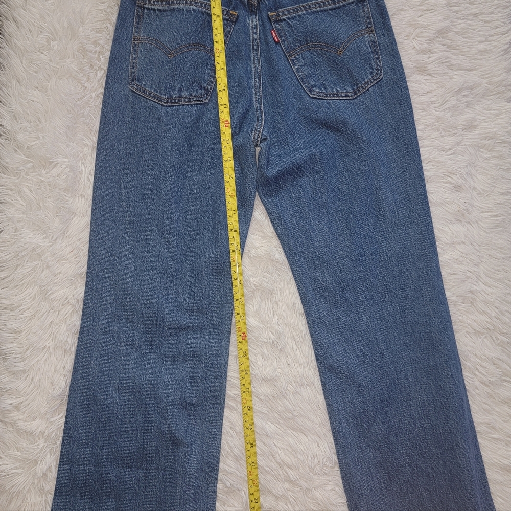 Levi's Math Club Flare High Rise Blue Jeans - Picture 8 of 11